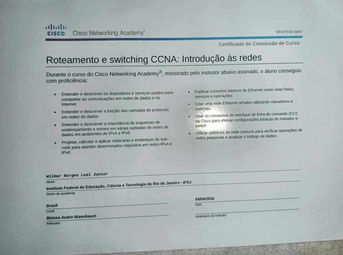 Curso Roteamento e switching CCNA: Introdução às redes de Wilmar Borges Leal Junior