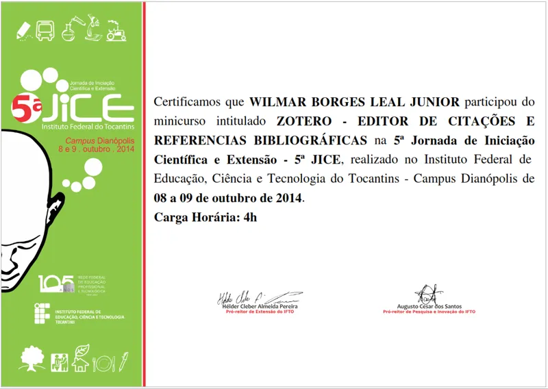 Minicurso ZOTERO - EDITOR DE CITAÇÕES E REFERENCIAS BIBLIOGRÁFICAS de Wilmar Borges Leal Junior
